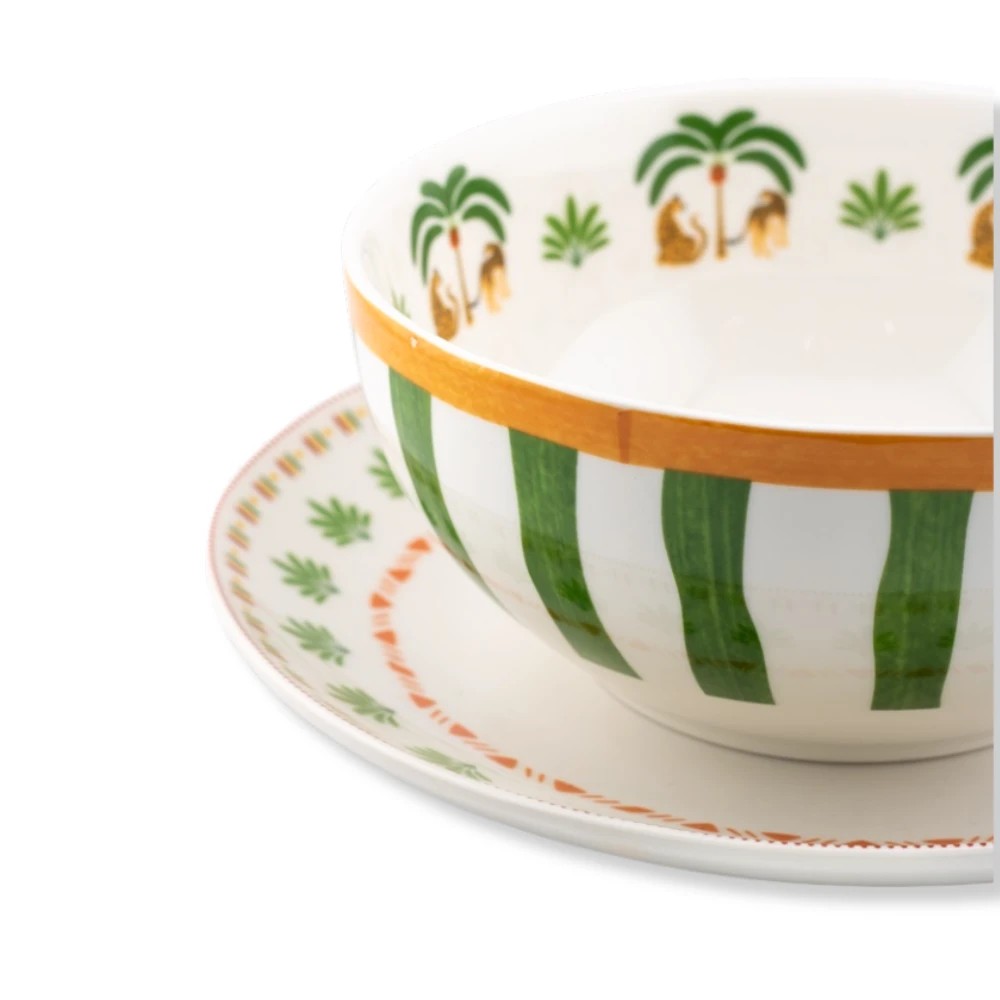 gebaksbordje met palmboomprint