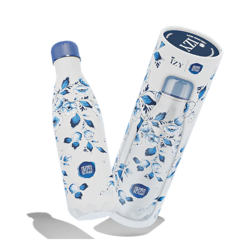Izy bottles thermosfles Blossom - Heinen Delfts Blauw