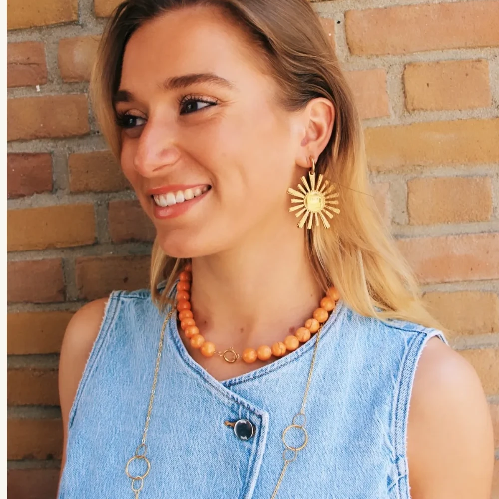 kralenketting van natuursteen XL