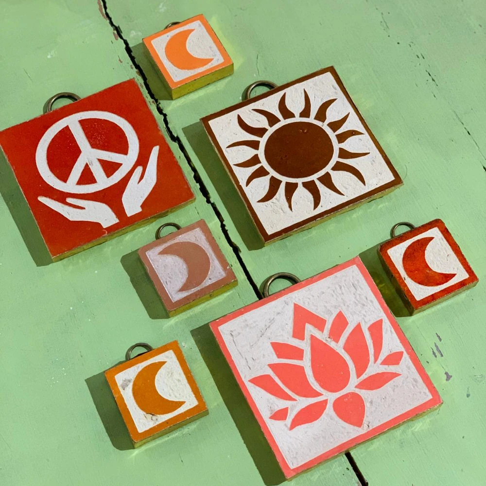 tegel Marokko groot Peace Sign met handen