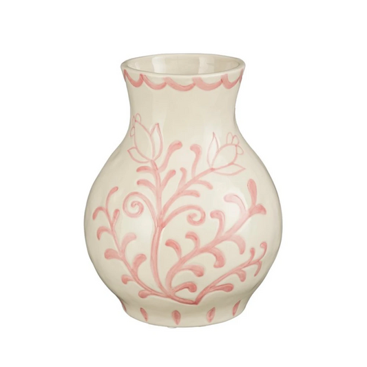 Bolvaas roze bloemen