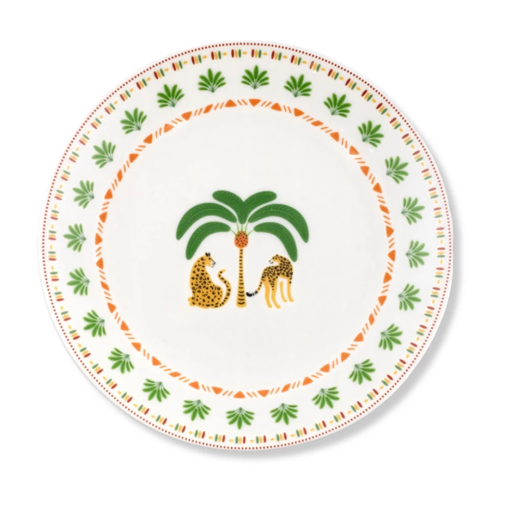 dinerbord met palmboomprint