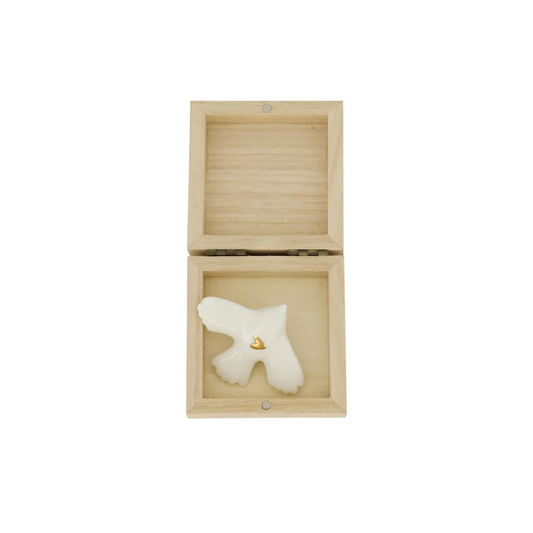 doosje hout met vogeltje