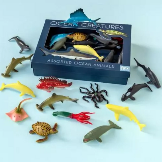 doosje vol zeedieren