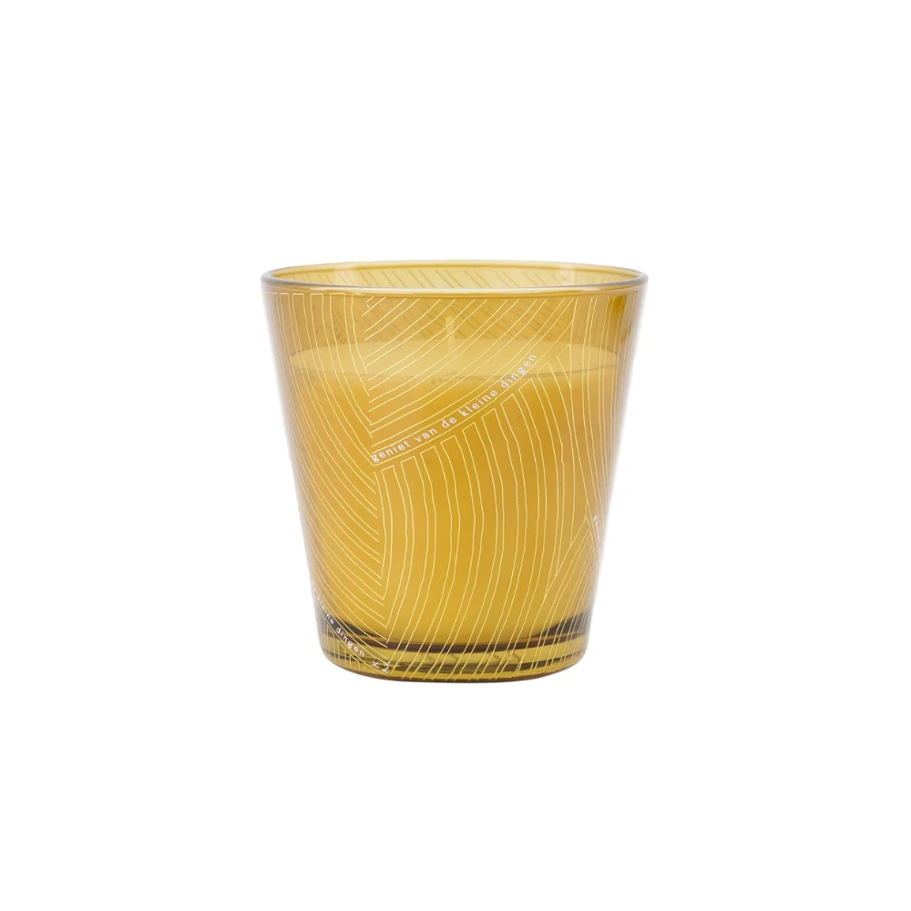geurkaars glas gevlochten patroon geniet