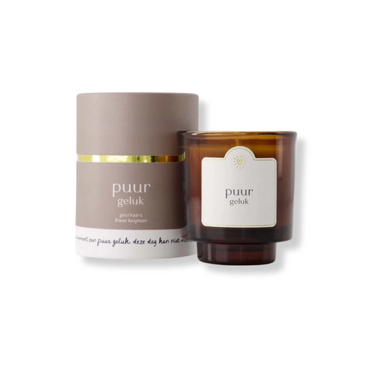 geurkaars glas in koker puur geluk