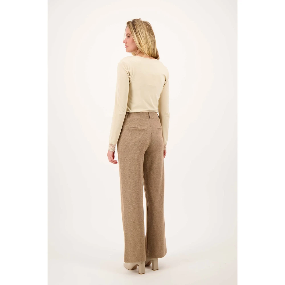herringbone trousers with stretch