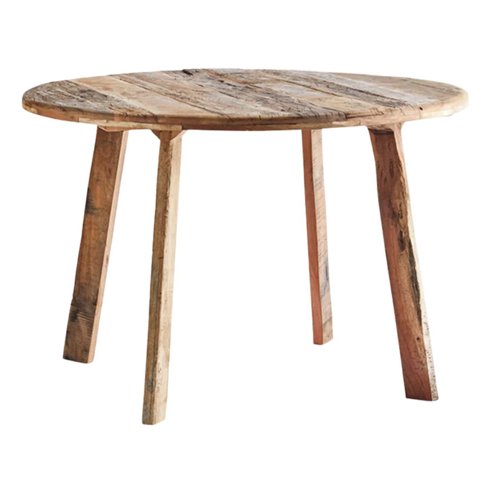 Houten ronde eettafel
