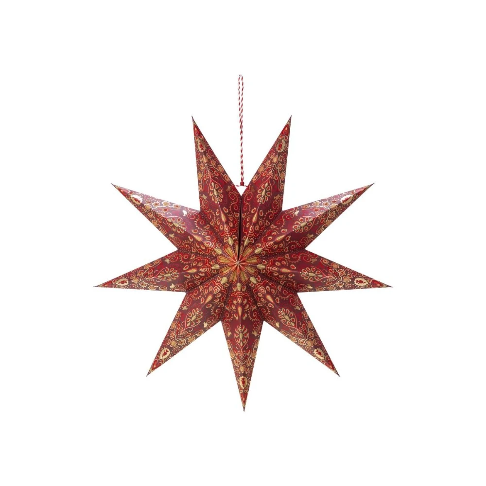 Kerstster papier overall print
