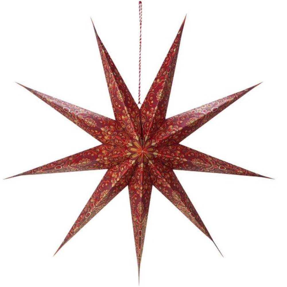 Kerstster papier overall  print