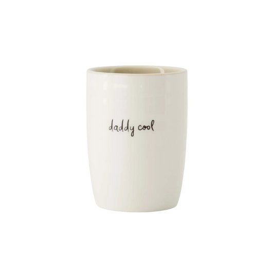koffiemok daddy cool wit/zand/zwart
