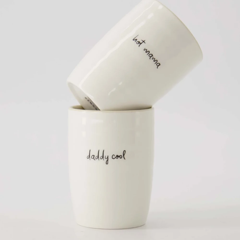 koffiemok hot mama wit/zand/zwart