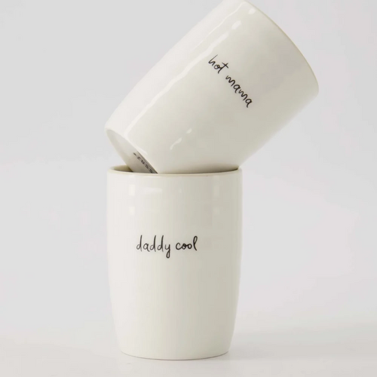 koffiemok hot mama wit/zand/zwart
