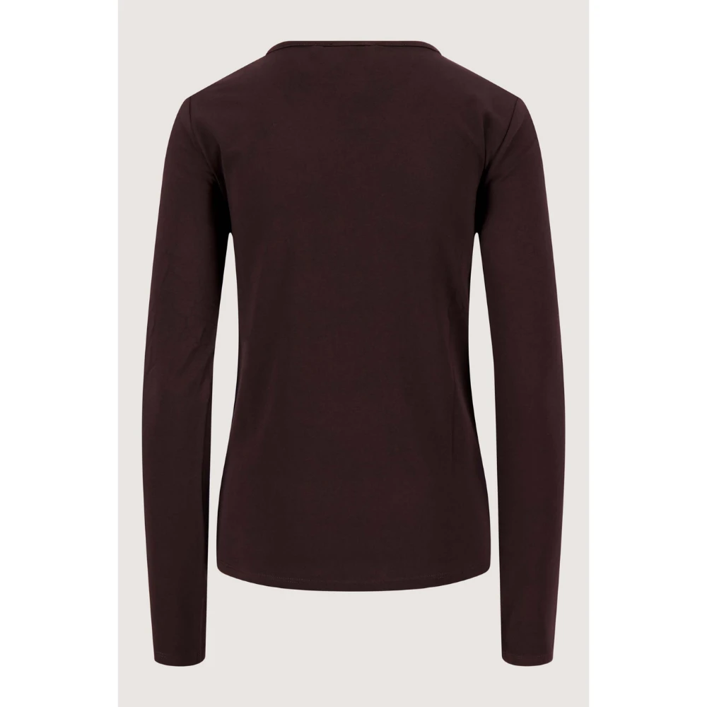 long sleeve boat neck top