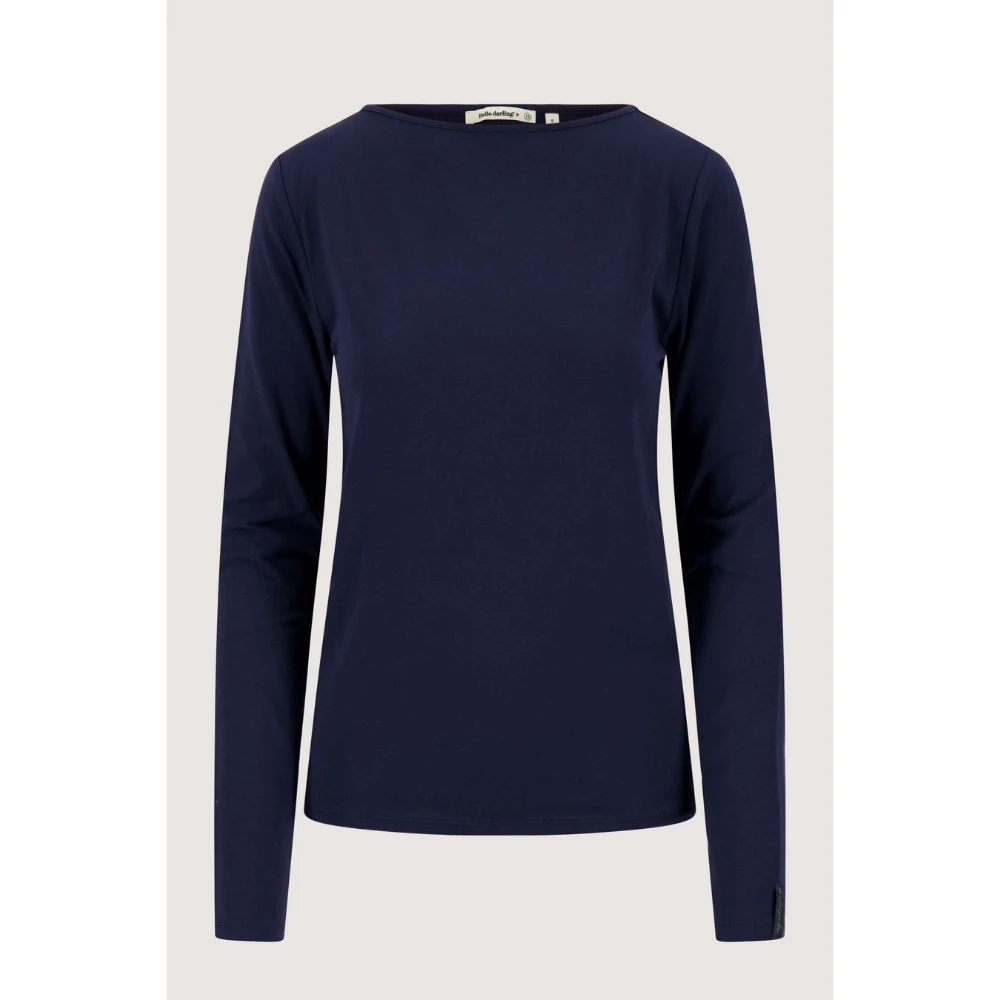 long sleeve boat neck top