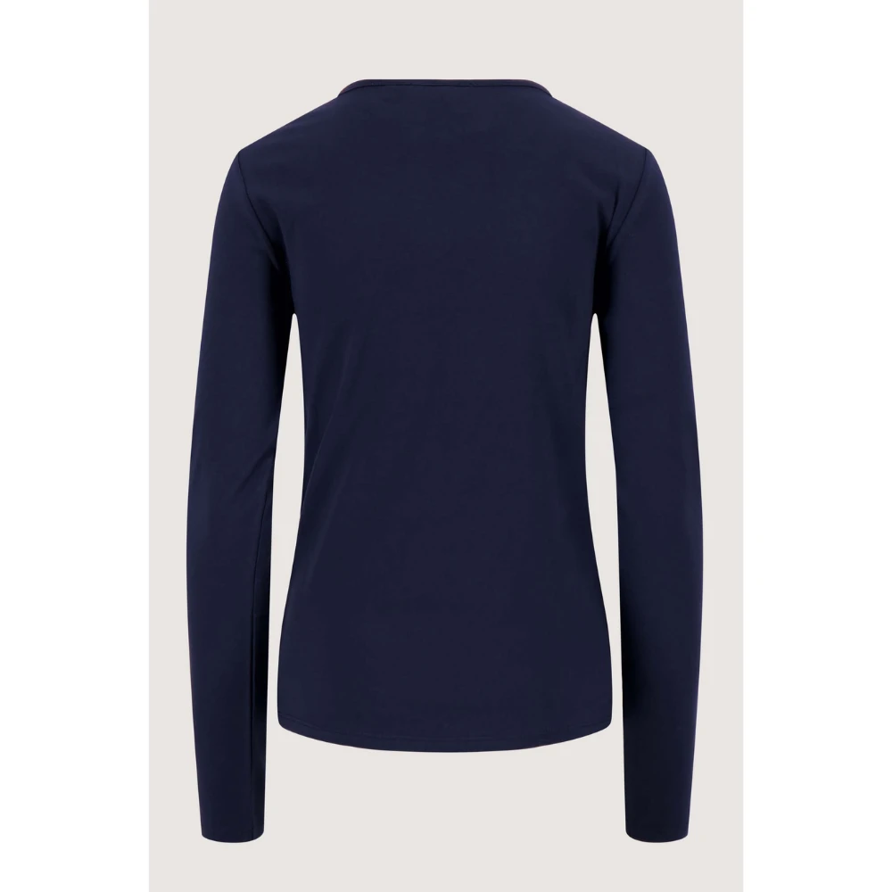 long sleeve boat neck top