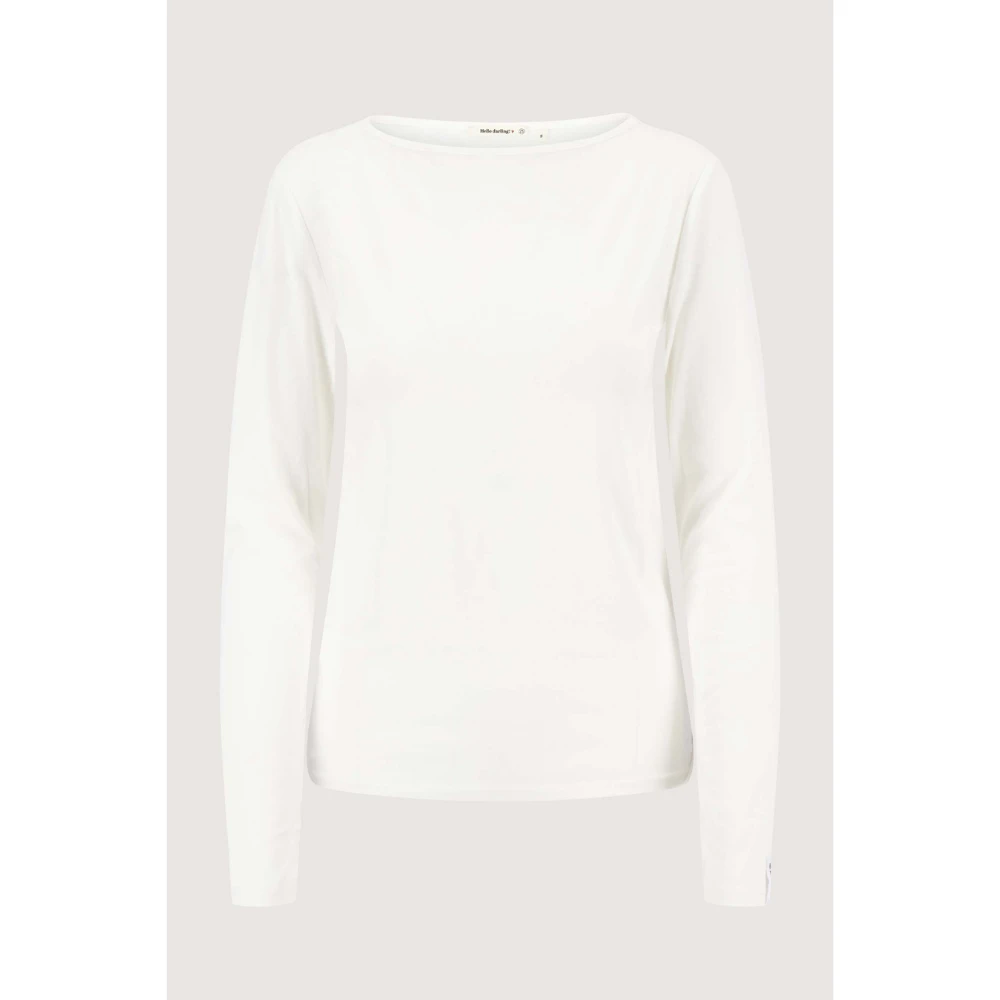 long sleeve boat neck top