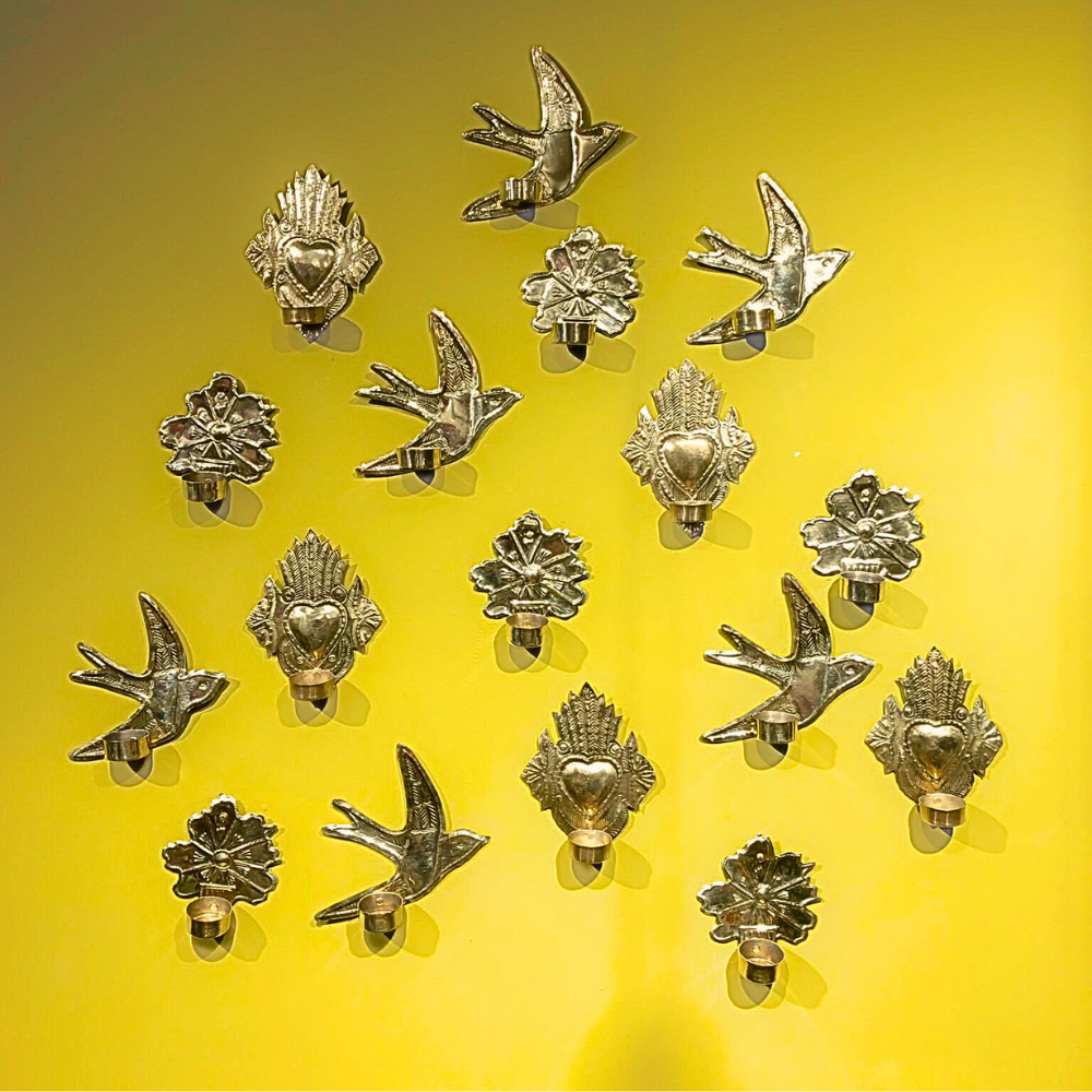 Marokkaanse waxinehouder vogel