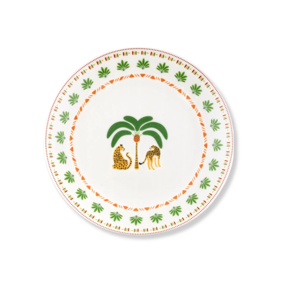ontbijtbord met palmboomprint