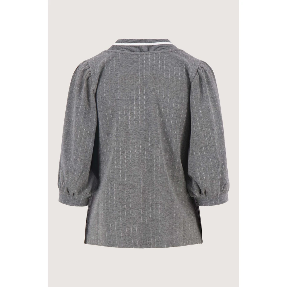 pinstripe round neck top