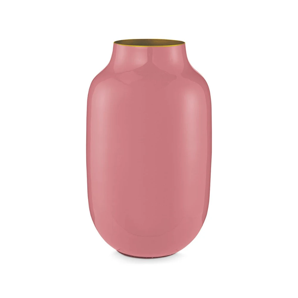 vaas ovaal metaal oud roze