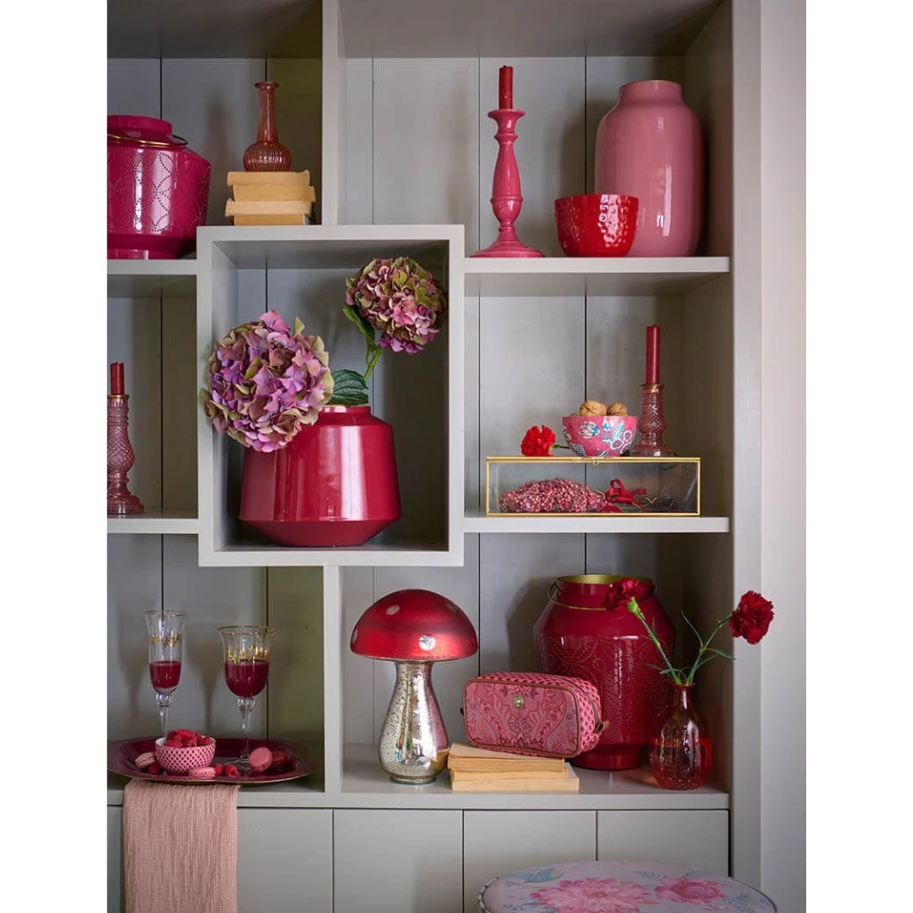 vaas ovaal metaal oud roze