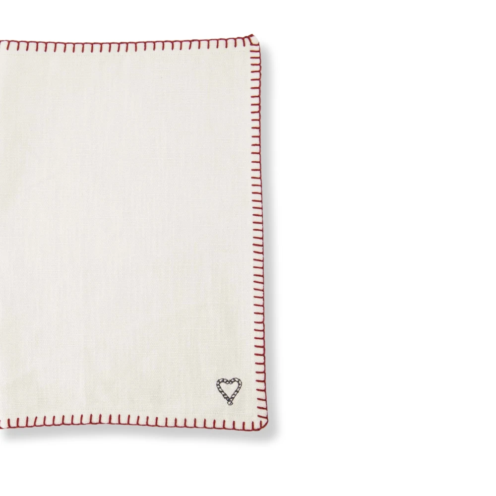 placemat met hart stiksel