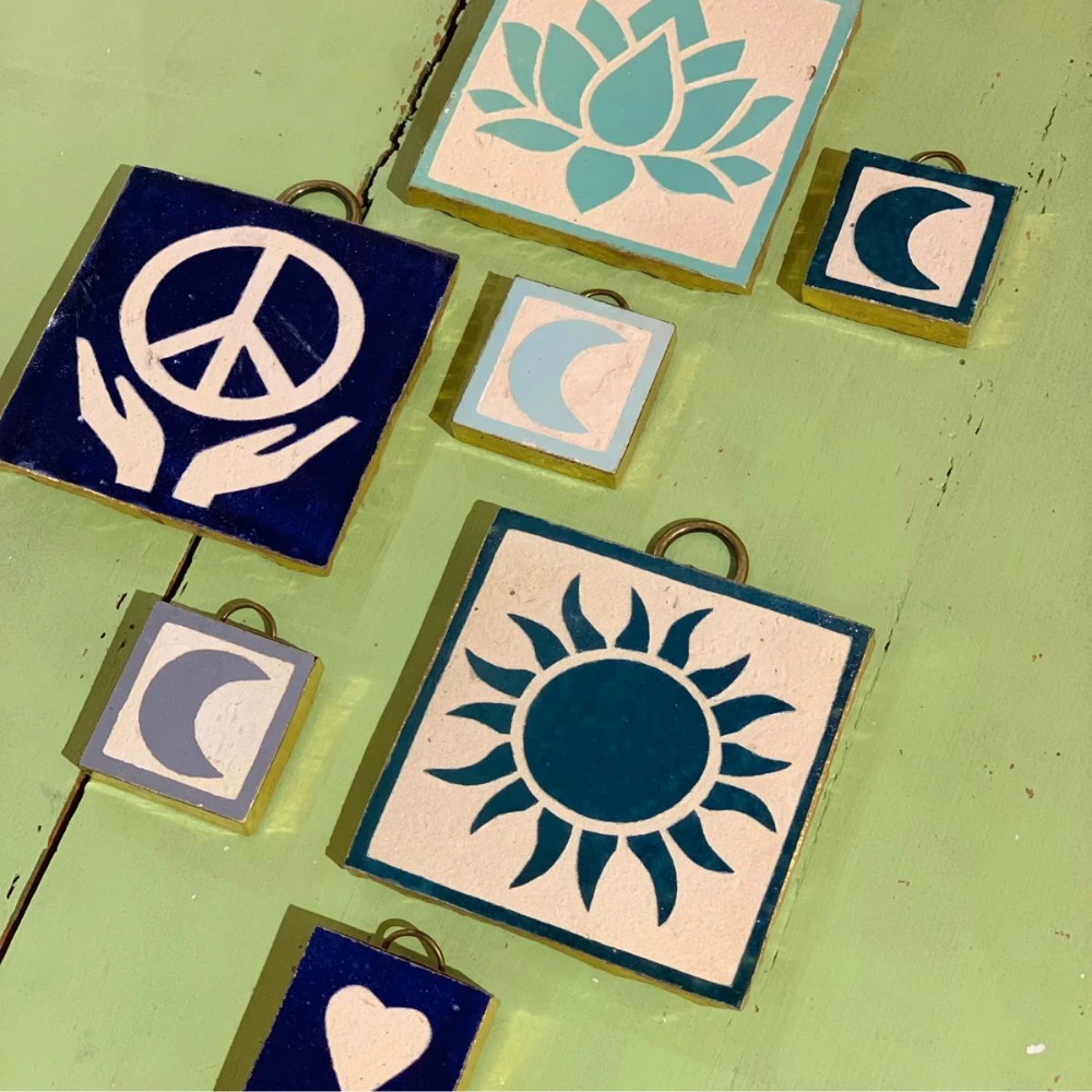 tegel Marokko groot Peace Sign met handen