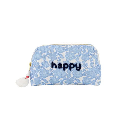 toilettas bloemen Happy