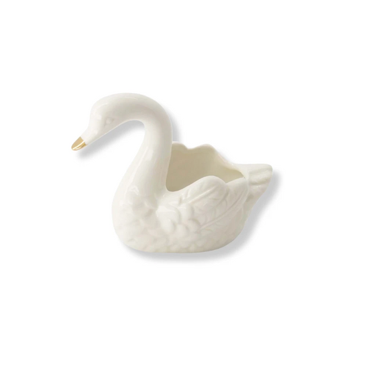 waxinelichthouder keramiek zwaan